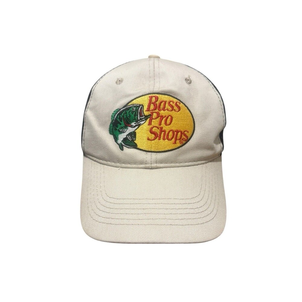 Bass Pro Shops Embroidered Logo Tan Mesh Trucker Hat